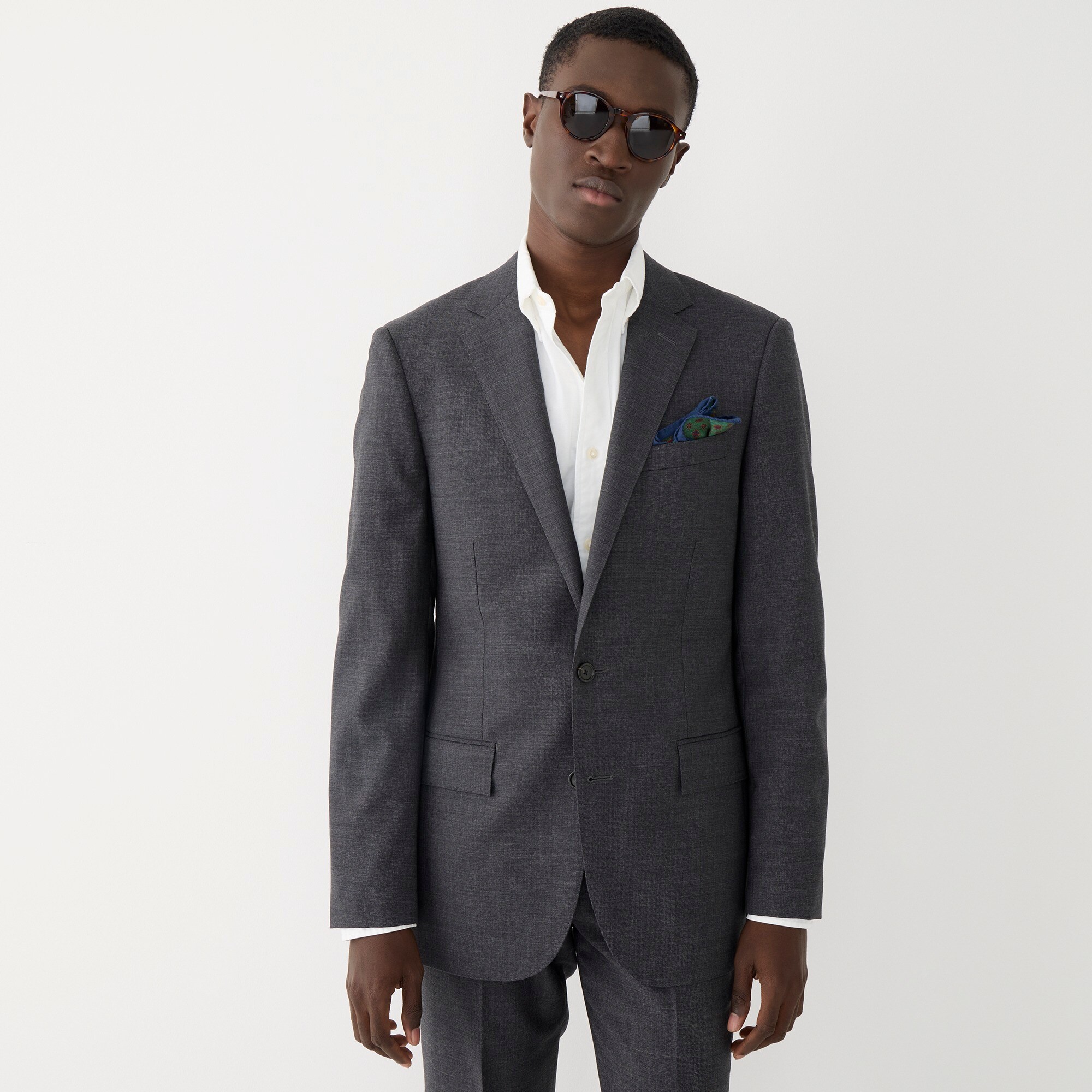 Ludlow Slim-fit suit jacket in Italian stretch four-season wool blend