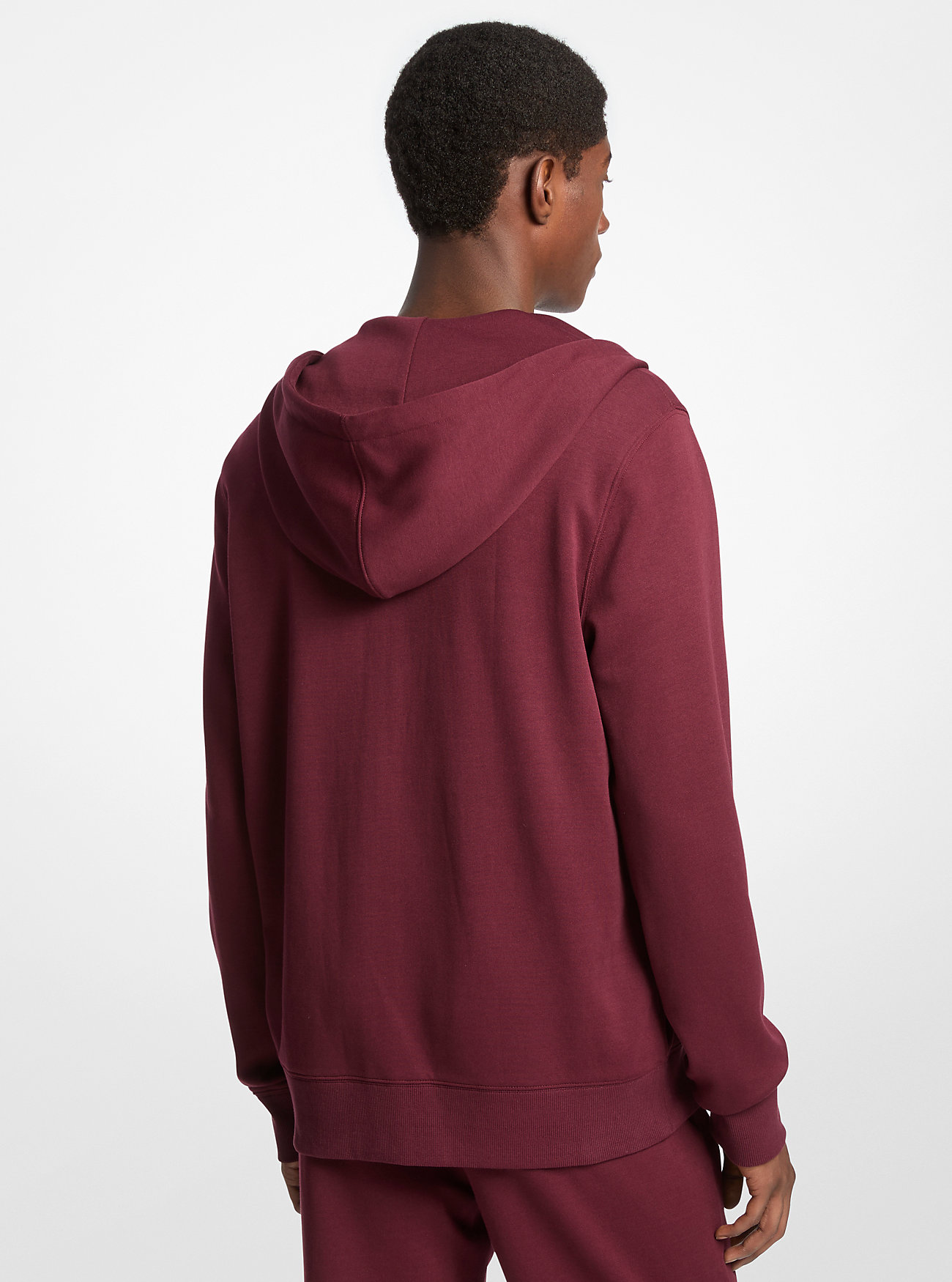 Cotton Blend Zip-Up Hoodie