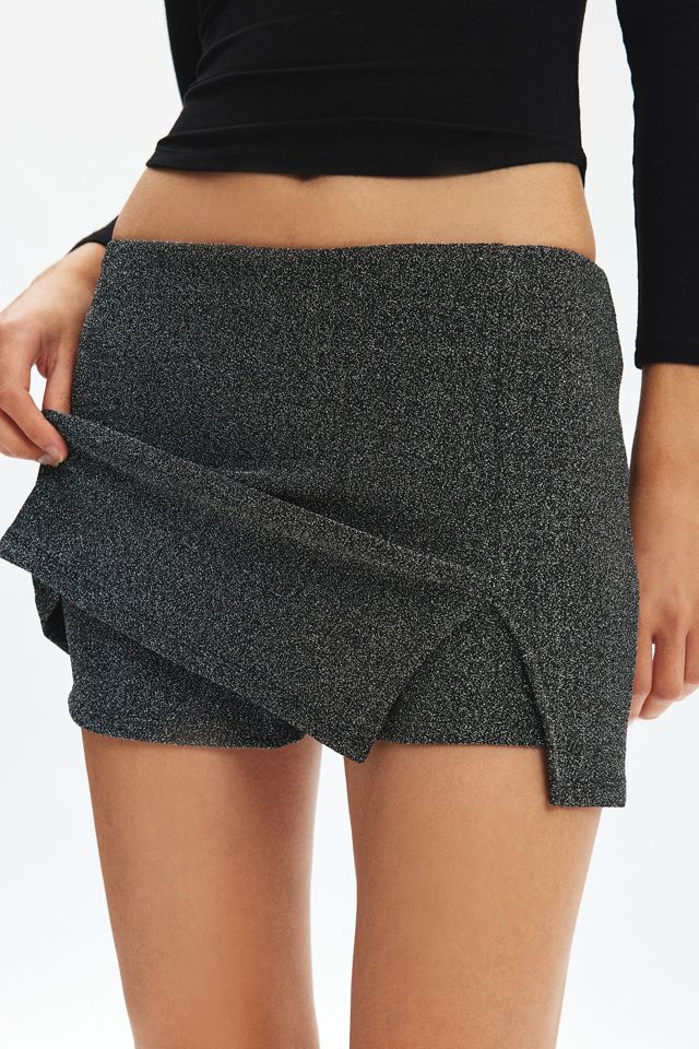 UO Grace Sparkle Knit Micro Mini Skort