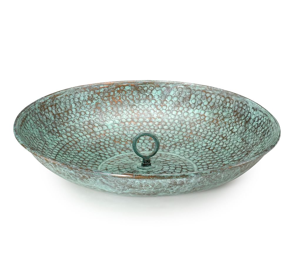 Tumbled Blue Verde Rain Chain Basin
