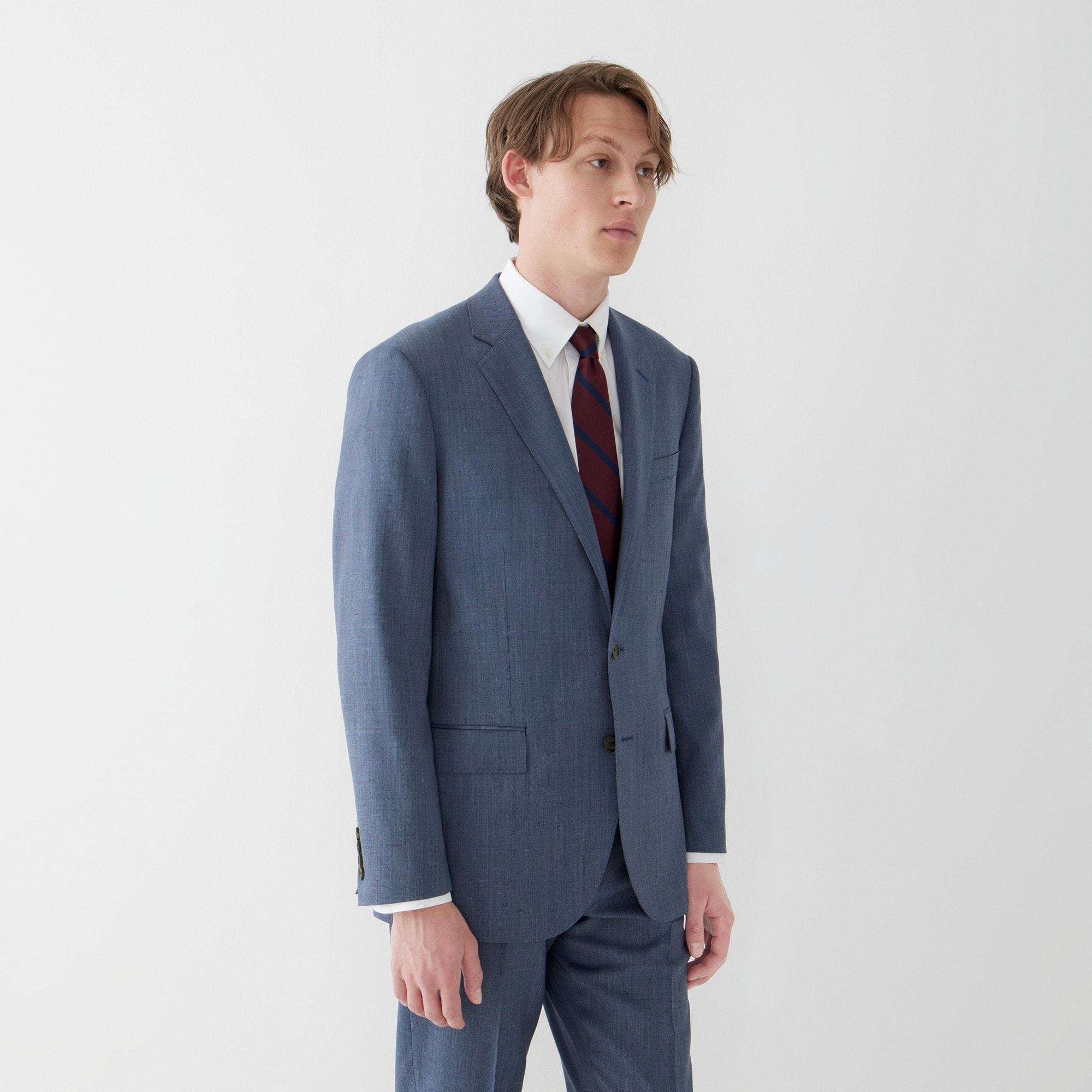 Ludlow Slim-fit suit jacket in Italian stretch four-season wool blend