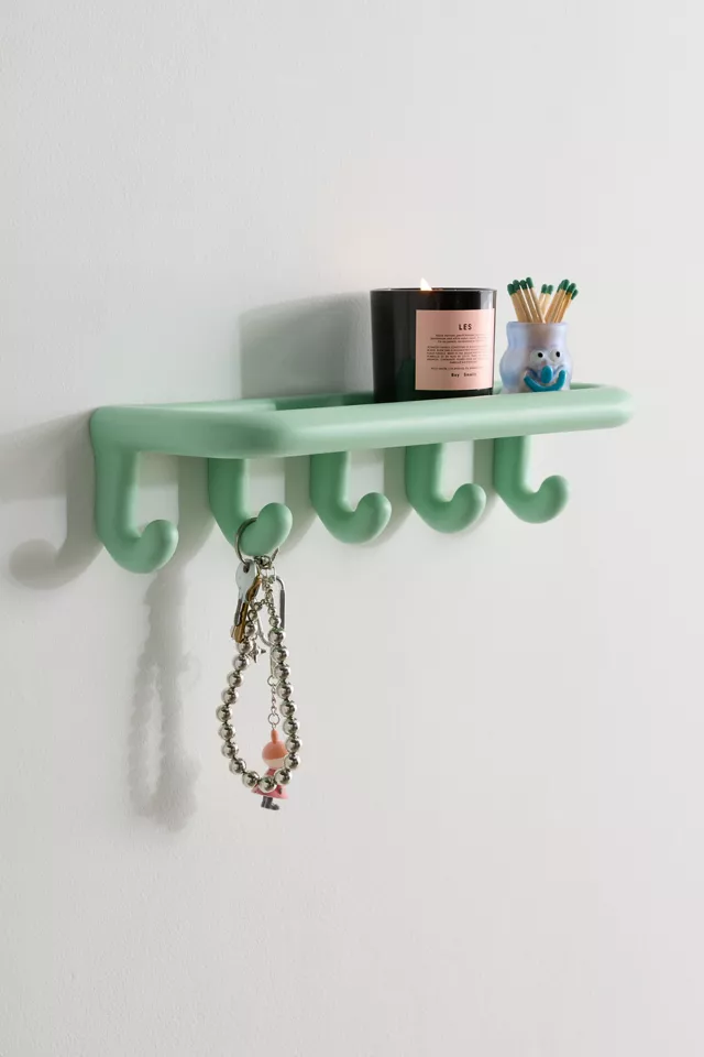 Harper Colorful Wall Multi-Hook Shelf