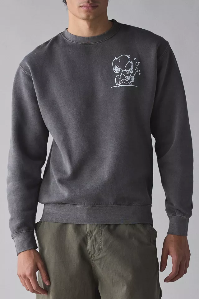 Peanuts Snoopy Jazz Vibe Graphic Crew Neck Sweatshirt