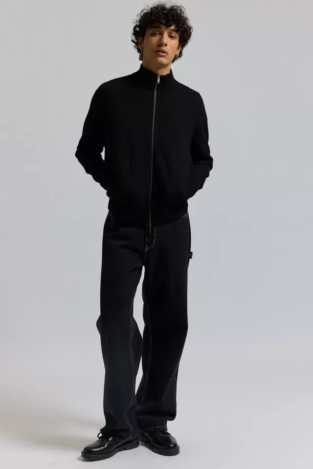 ICEBERG Zip Mock Neck Cardigan