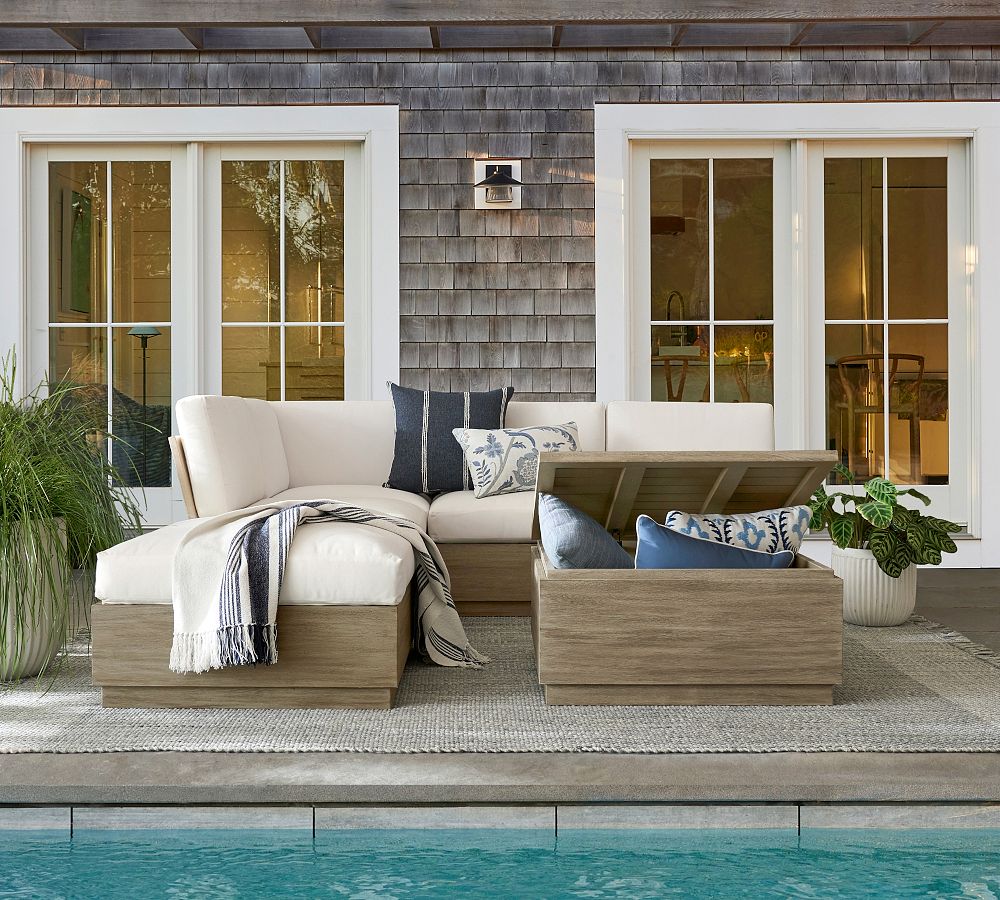 Indio Eucalyptus Modern Platform 5-Piece Sectional Set (90")