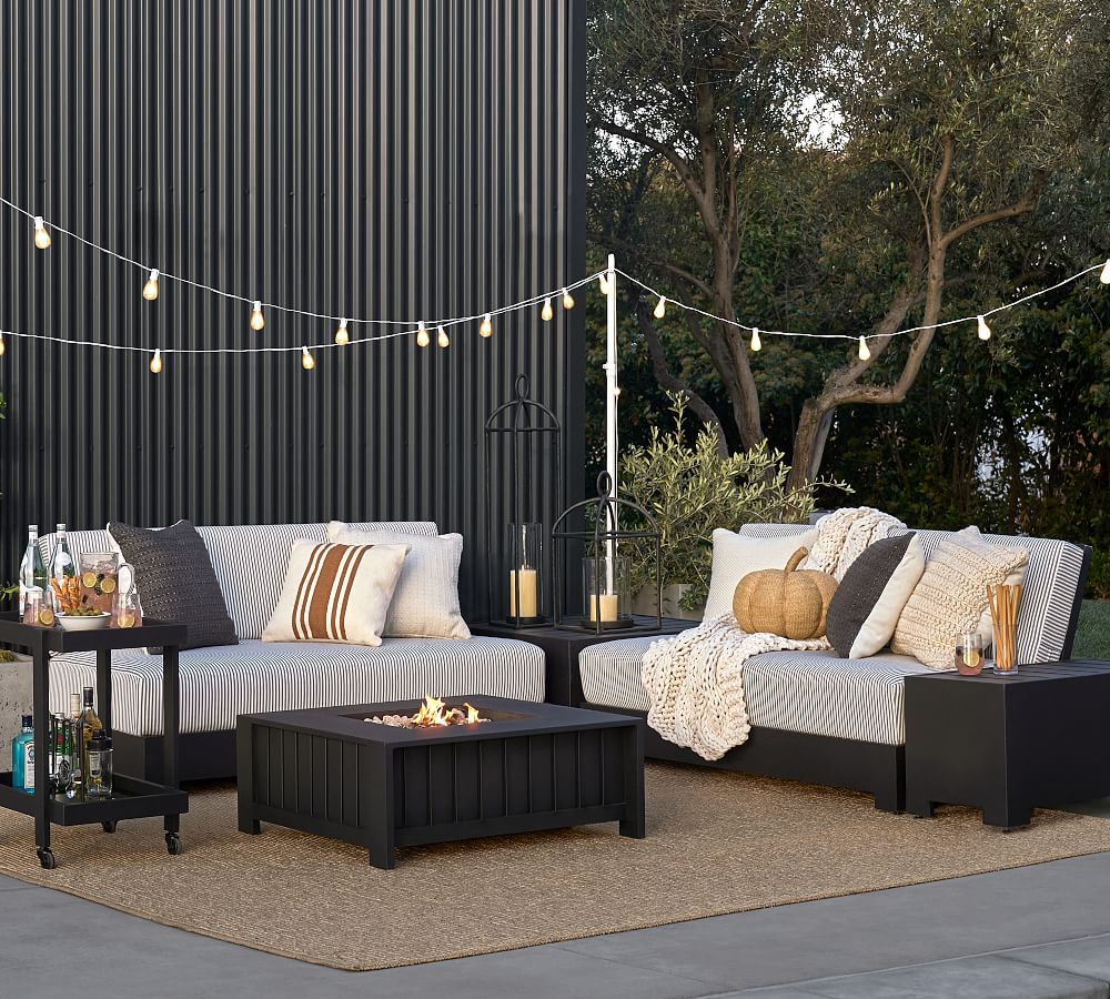 Malibu Metal 4-Piece Platform Outdoor Sectional Set (66")