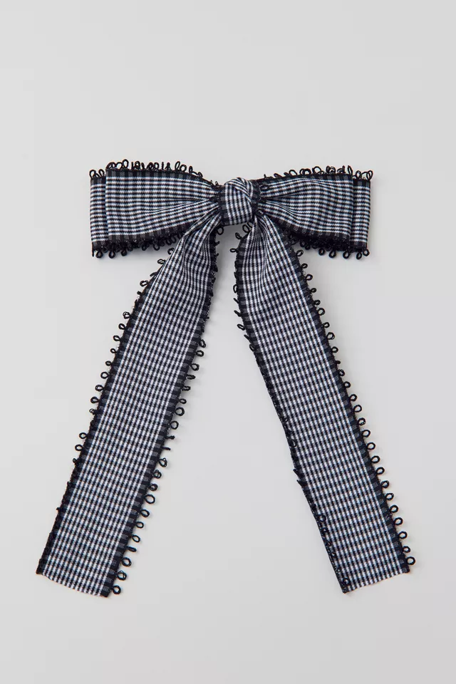 Gingham Hair Bow Barrette
