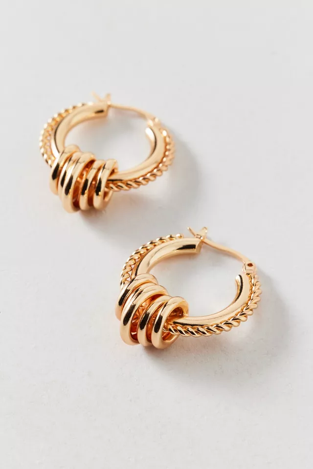 Textured Knot Hoop Earring