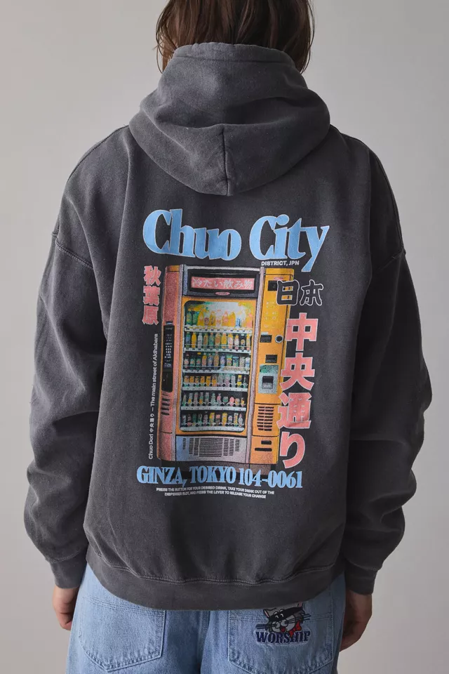 Chuo City Graphic Washed Hoodie Sweatshirt