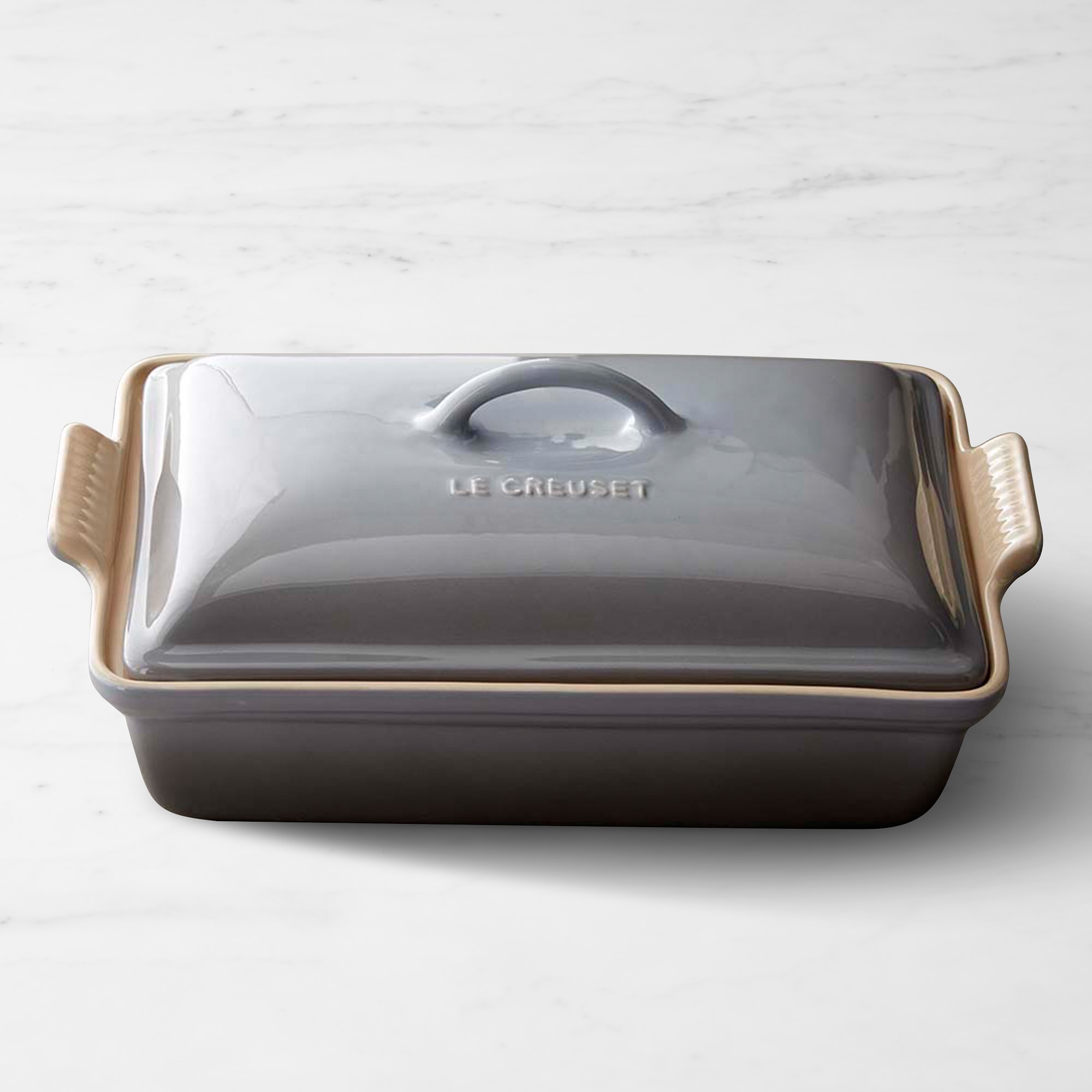 Heritage Stoneware Rectangular Covered Casserole, 4-Qt.