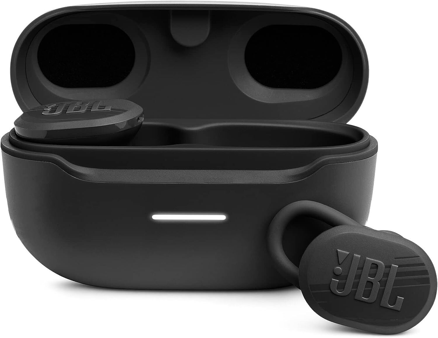Endurance Race Waterproof True Wireless Active Sport Earbuds, with Microphone, 30H Battery Life, Comfortable, dustproof, Android and Apple iOS Compatible (Black)