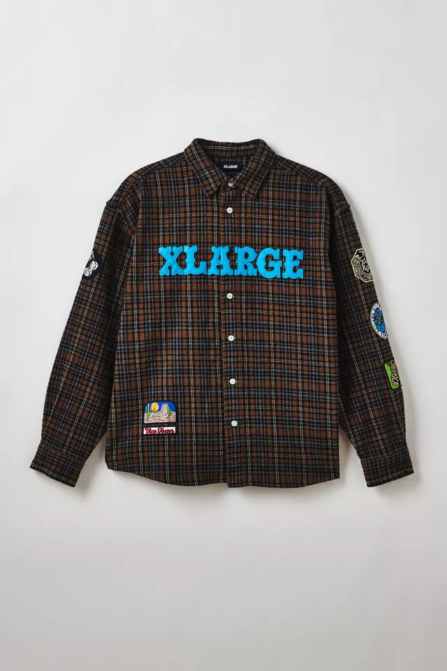 XLARGE Patched Flannel Long Sleeve Shirt
