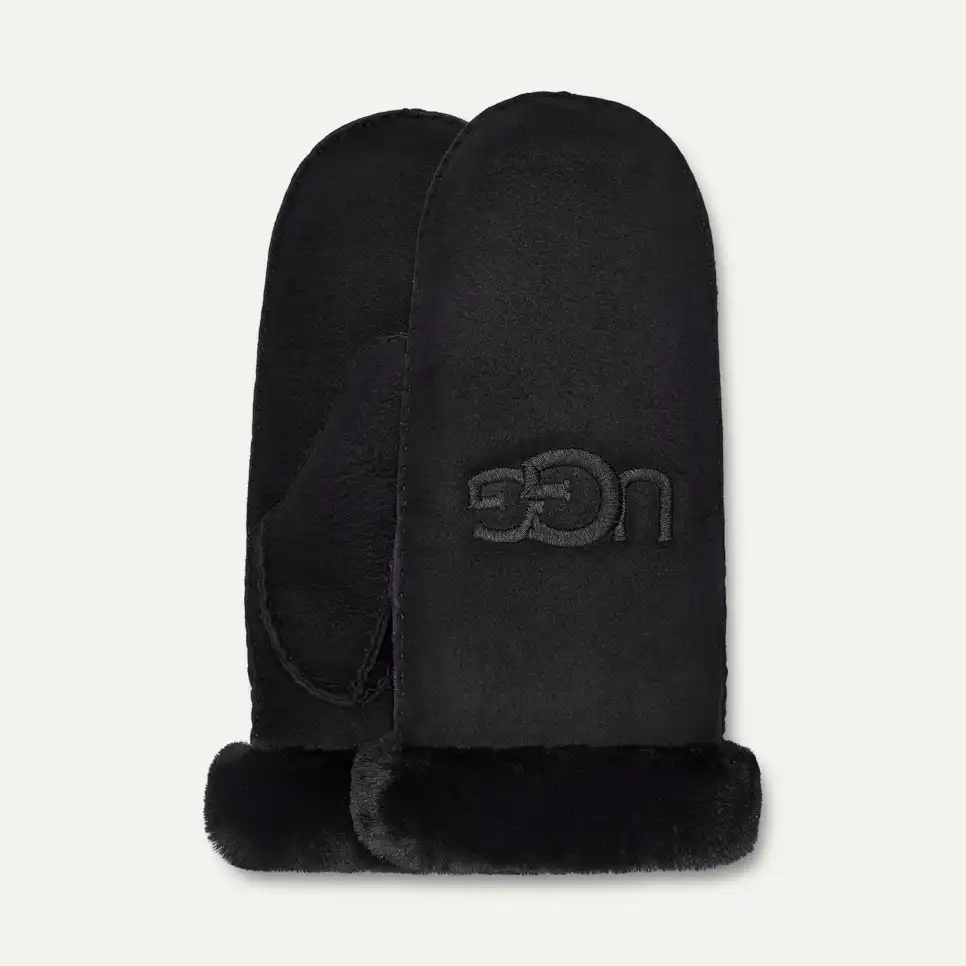 Women's Sheepskin Embroider Mitten