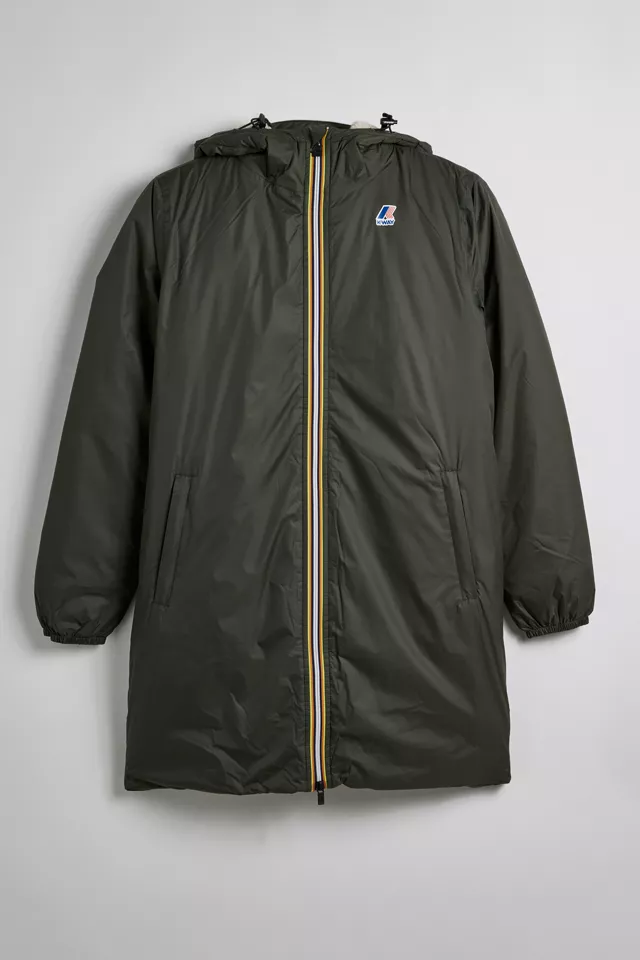 K-Way Eiffel Orsetto Fleece Lined Hooded Windbreaker Jacket