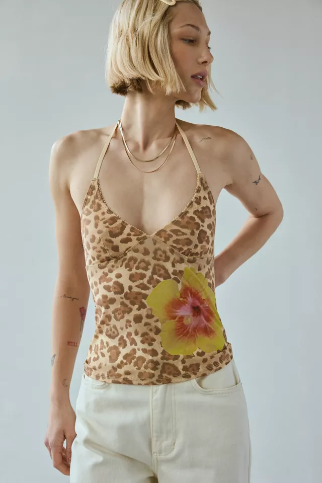 Out From Under Je T’aime Printed Halter Cami