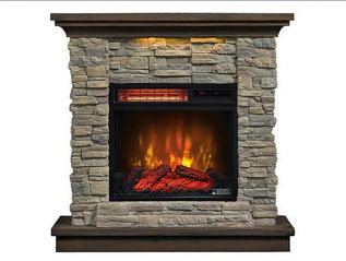Austin Infrared Electric Fireplace Mantel Package in Stone - 18WM30048-16001