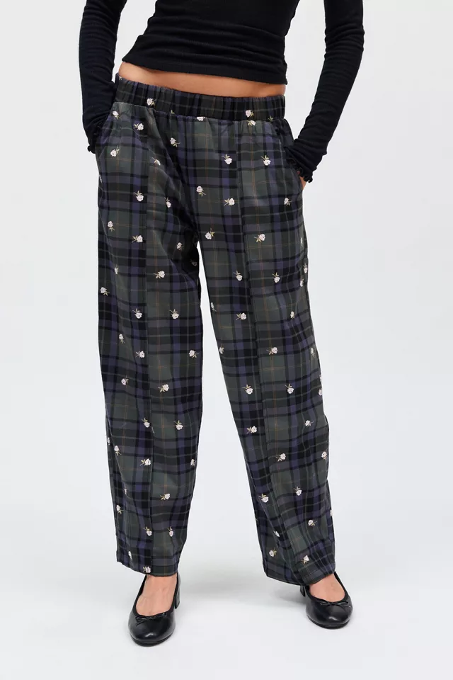 Kimchi Blue Critter Embroidered Wide Leg Pant