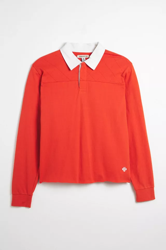 UO Richmond Quilted Cropped Rugby Shirt