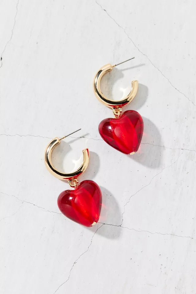Heart Of Glass Chunky Hoop Earring