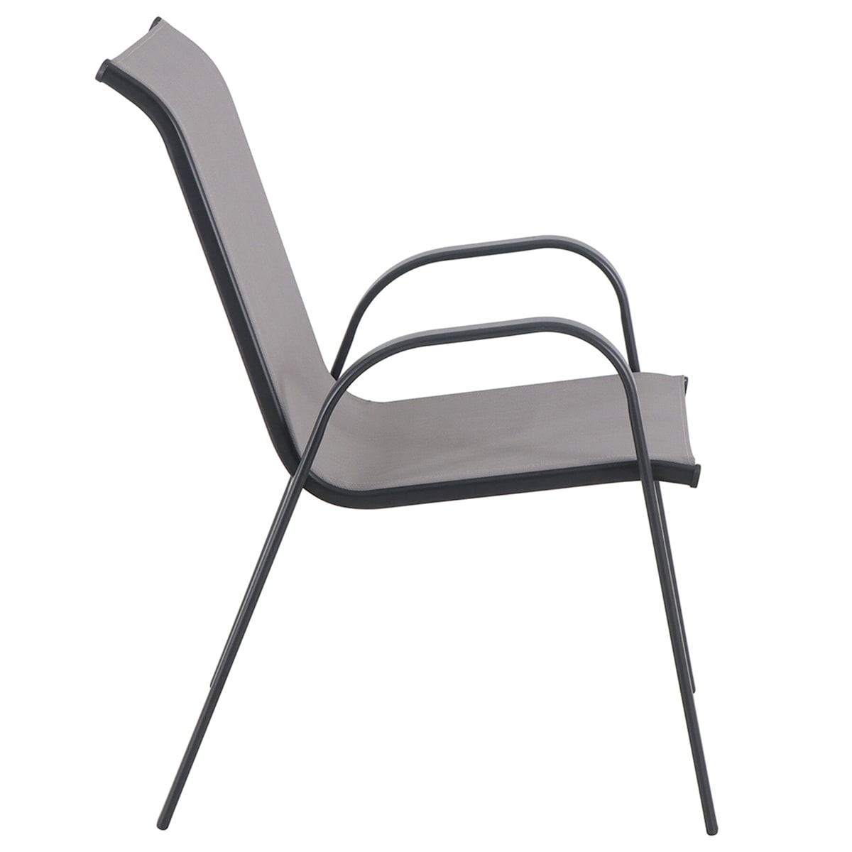 Stackable Sling Patio Chair, Grey