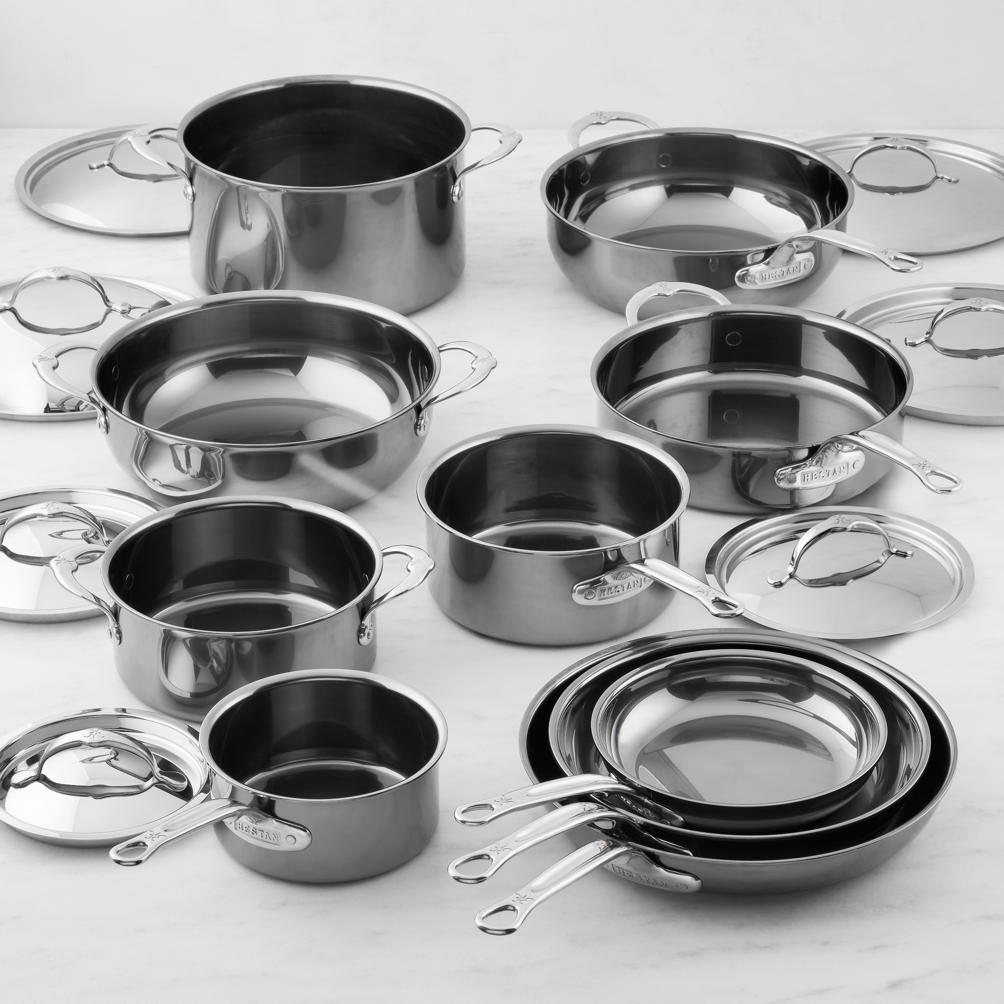 Titanium Stainless-Steel 17-Piece Cookware Set