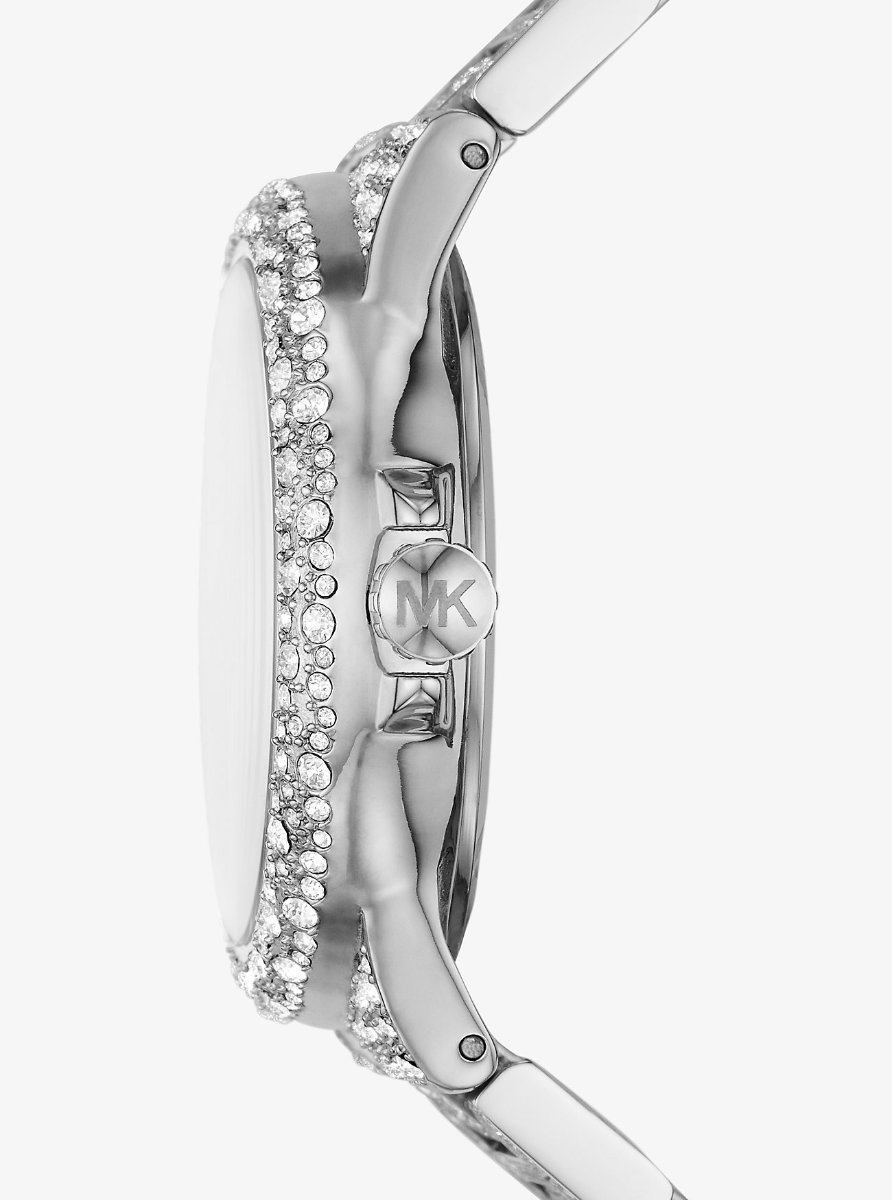 Oversized Camille Pavé Silver-Tone Watch
