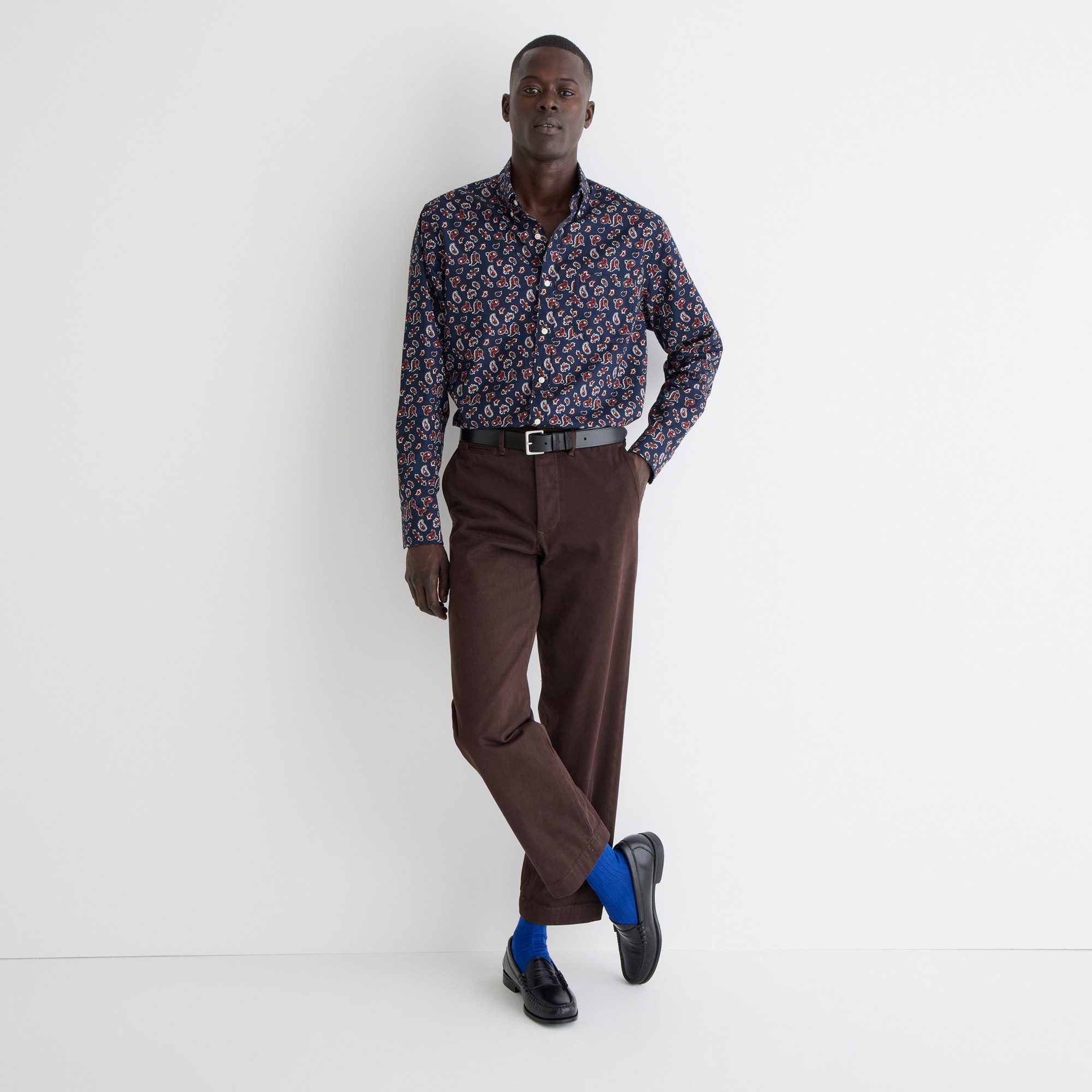 Slim Secret Wash cotton poplin shirt