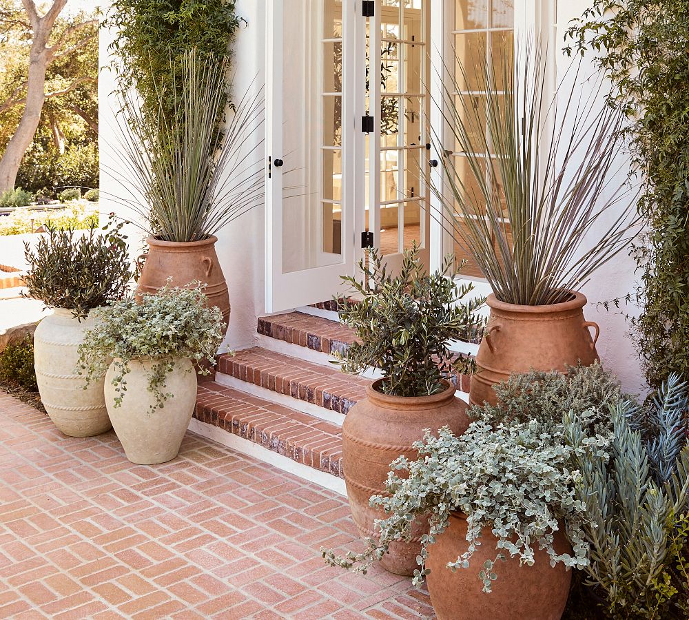 Sienna Fiber Stone Outdoor Planters