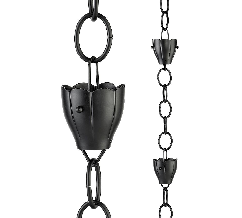 Crocus Shaped Rain Chain, 8.5 Ft