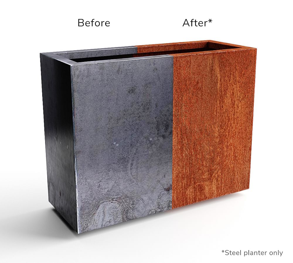 Span Outdoor Planters - Corten Steel