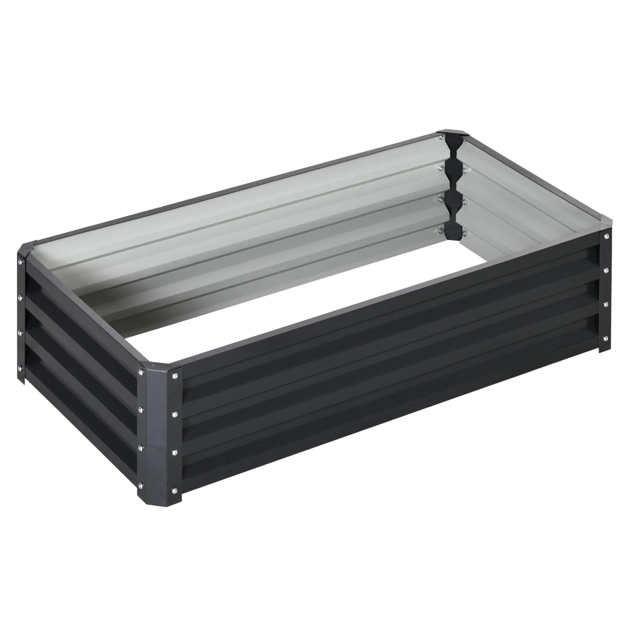 Outsunny Raised Garden Bed Box with Weatherized Steel Frame for Vegetables, Flowers, Plants and Herbs