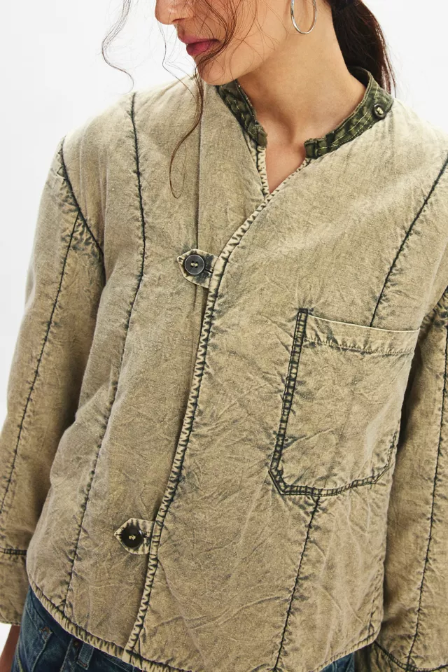 ReMADE By UO Acid Wash Liner Jacket