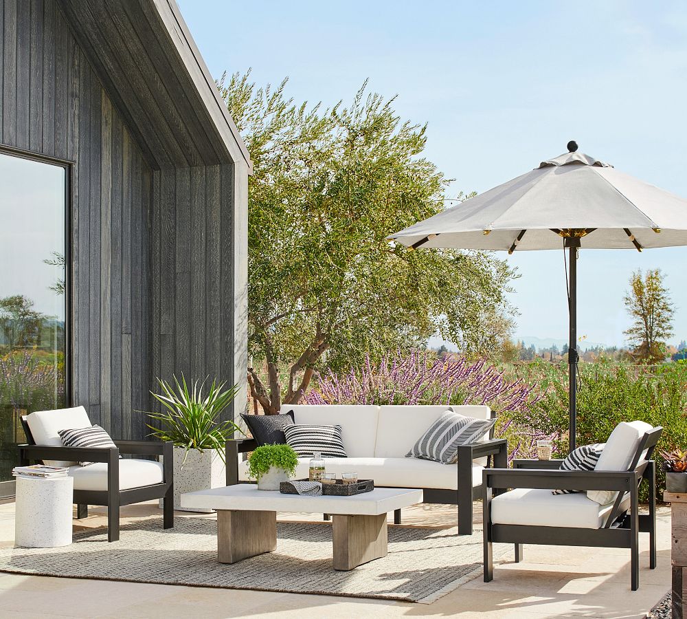 Malibu Metal Outdoor Sofa (77")