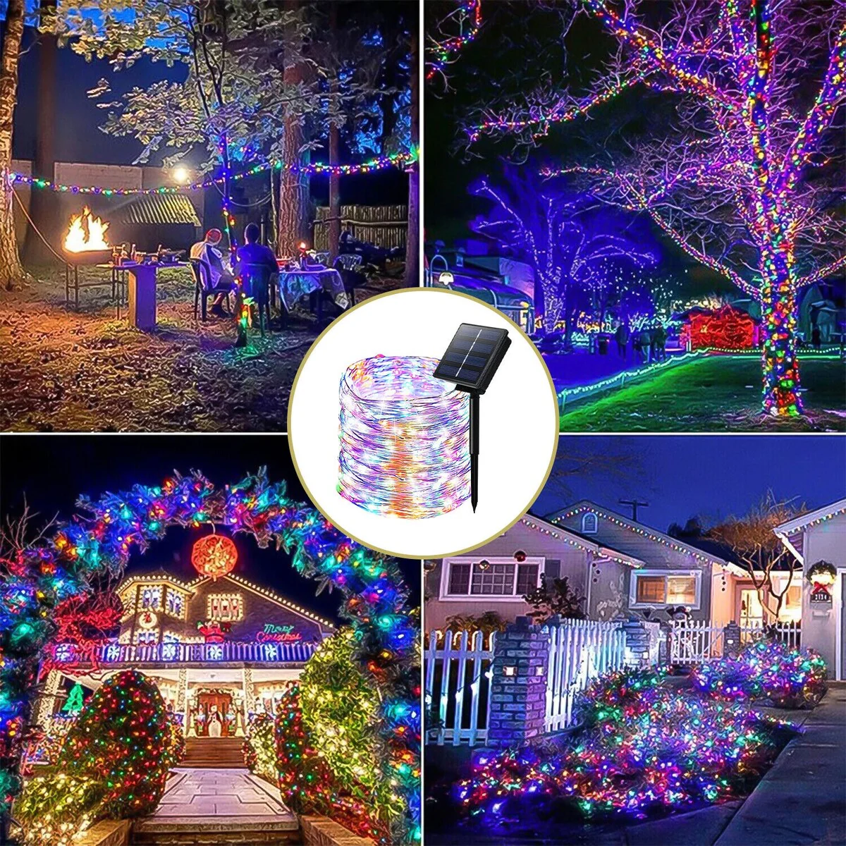 Solar LED Fairy String Lights for Outdoor Garden Decor