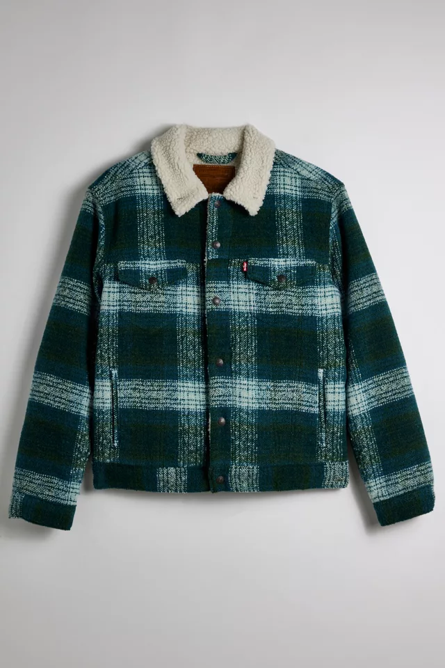 Levi’s® Type 3 Plaid Fleece-Lined Trucker Jacket