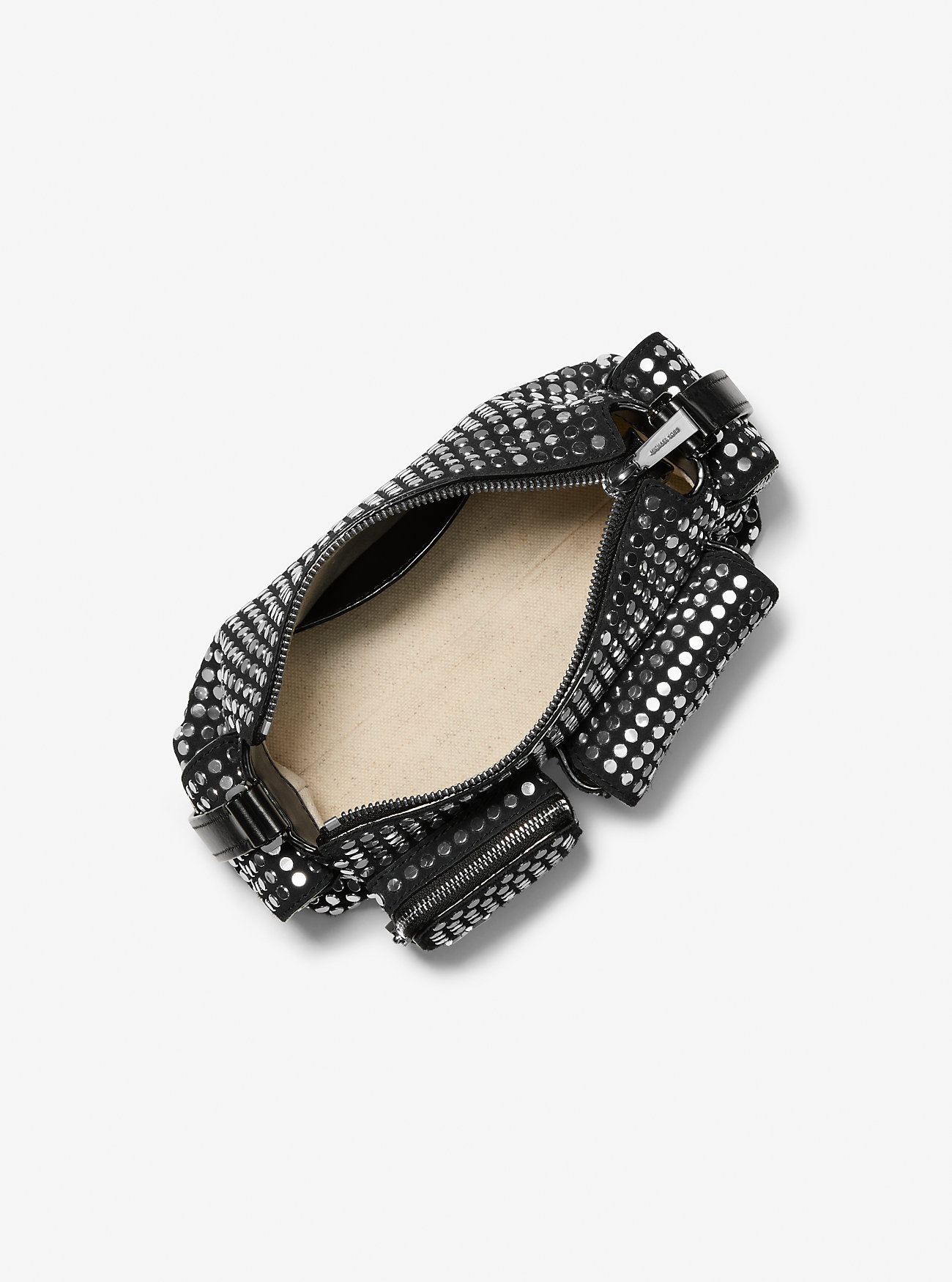 Dakota Small Studded Suede Shoulder Bag