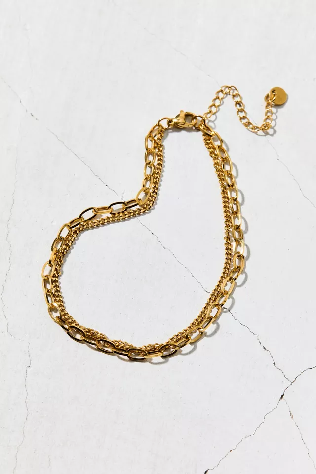Waterproof Layered Double Chain Anklet