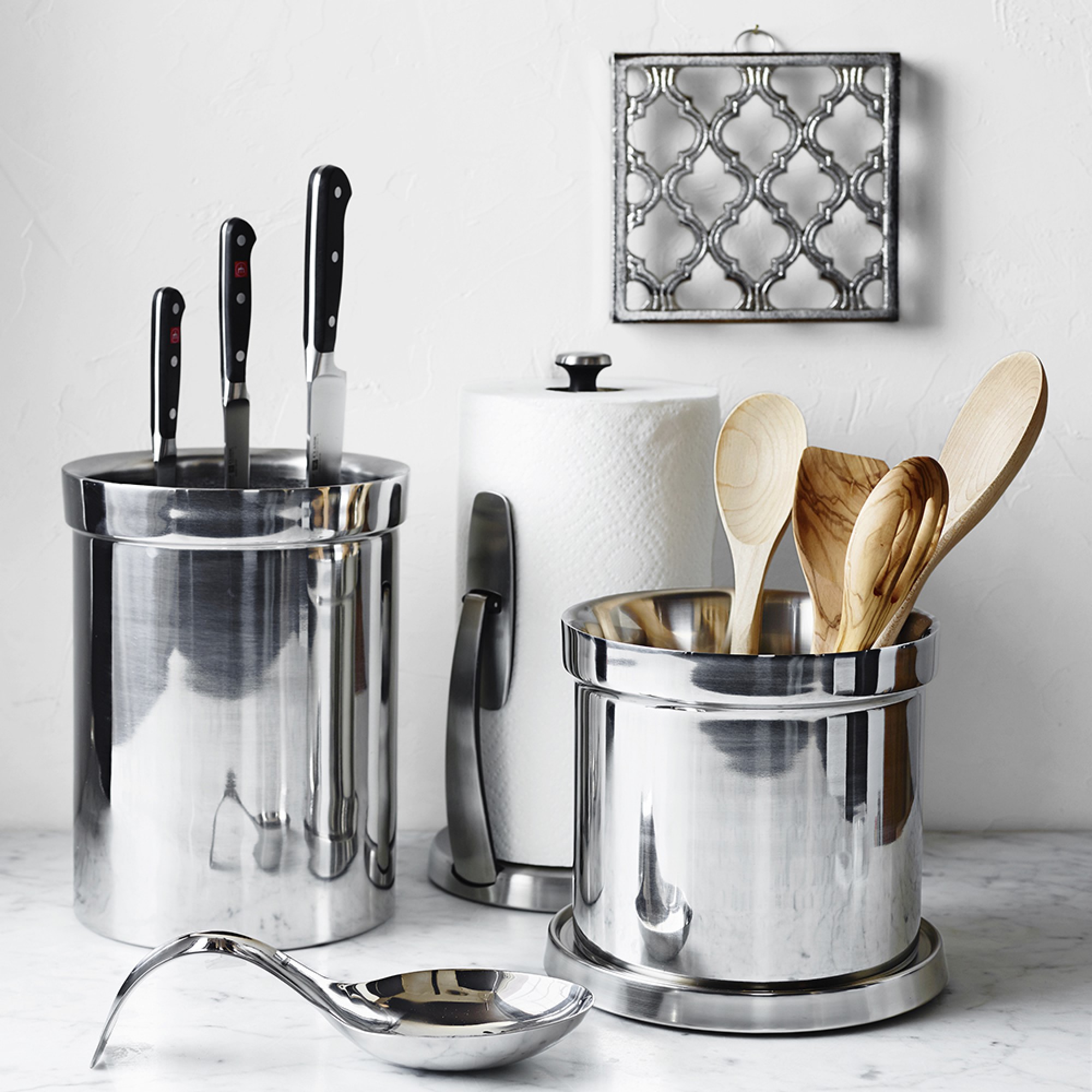Paper Towel Holder, Brushed Stainless-Steel