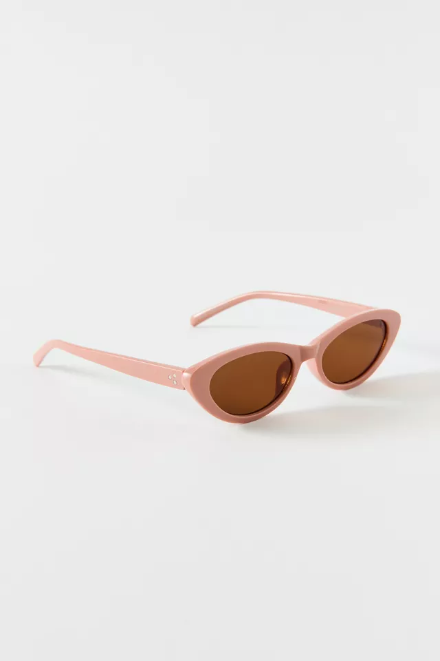 UO Essential Plastic Slim Cat-Eye Modern Sunglasses