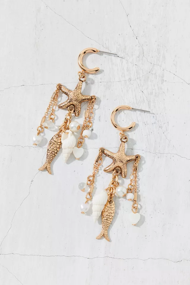 Marina Charm Mini Hoop Earring