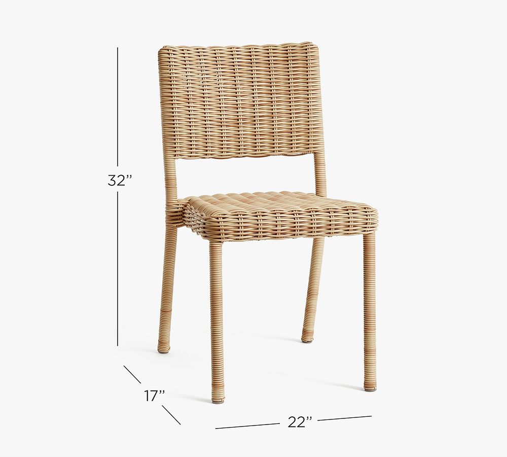 Huntington Wicker Stacking Outdoor Dining Chair
