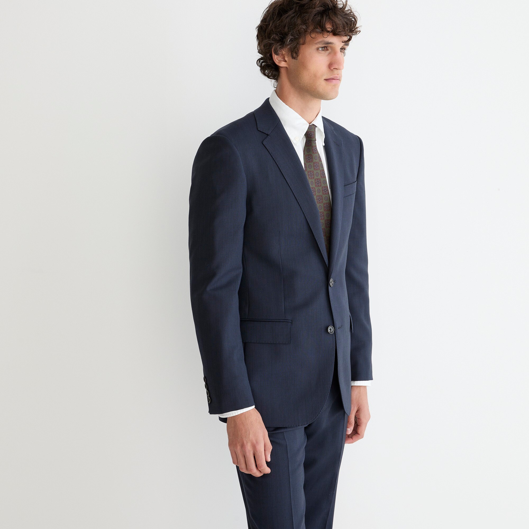 Ludlow Slim-fit suit jacket in Italian stretch four-season wool blend