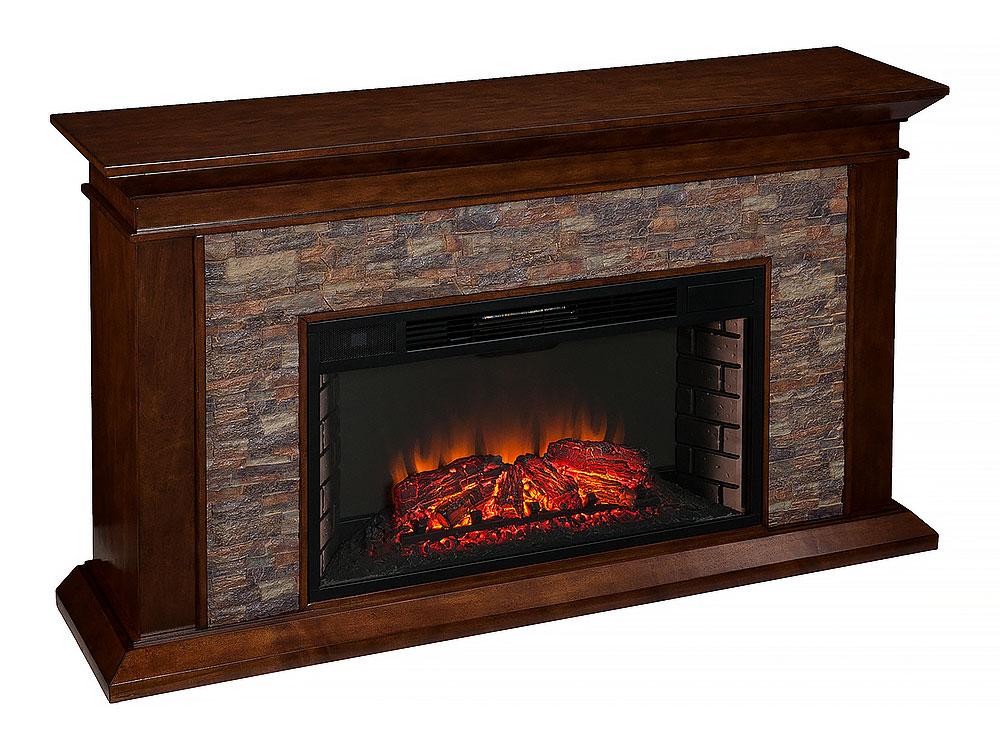 Canyon Heights Electric Fireplace Mantel Package in Whiskey Maple