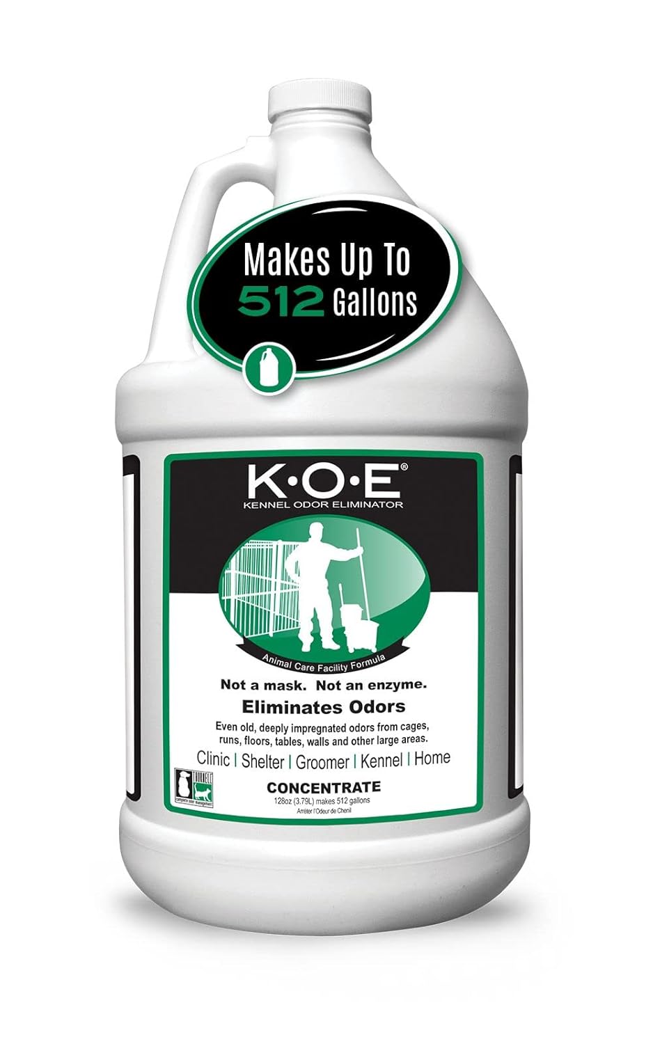 Odorcide K.O.E Kennel Odor Eliminator Concentrate 鈥?For Cages, Runs & More 鈥?For Home & Kennel w/Safe, Non-Enzymatic Formula (Fresh Scent, 16 oz)