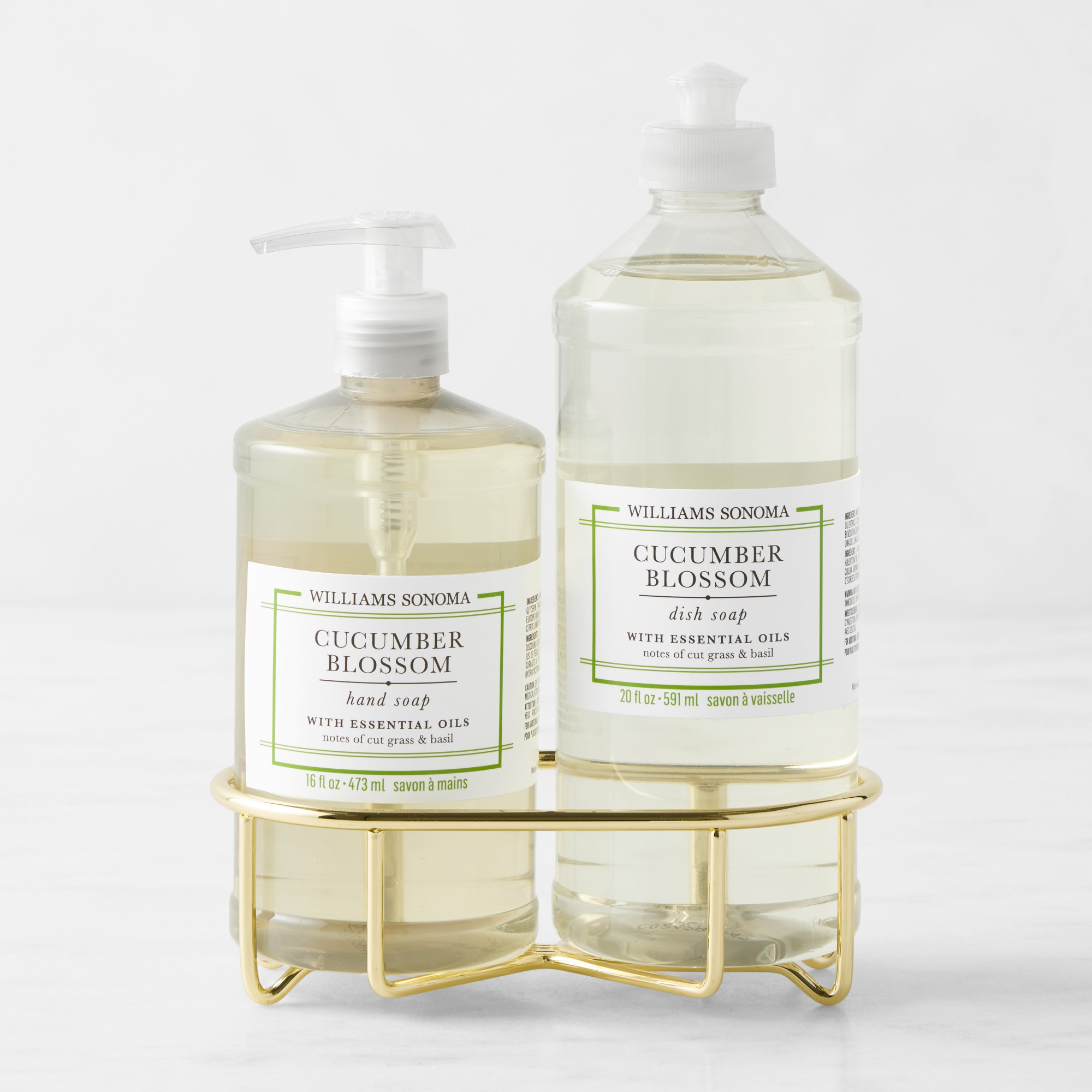 Cucumber Blossom Hand Soap & Dish Soap 3-Piece Kitchen Set