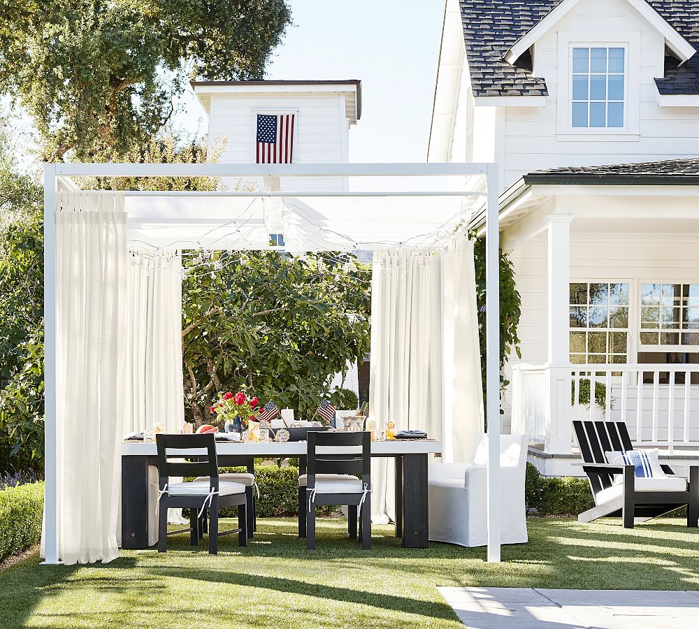 Jake Slipcovered Outdoor Dining Side Chair & Armchair