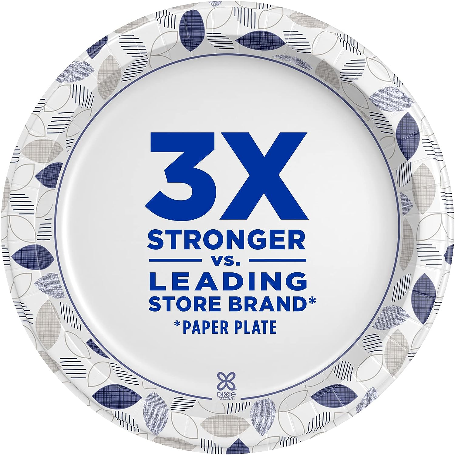 Dixie Ultra Paper Plates, 10 1/16 inch, Dinner Size Printed Disposable Plate, 172 Count (4 Packs of 43 Plates), Packaging and Design May Vary