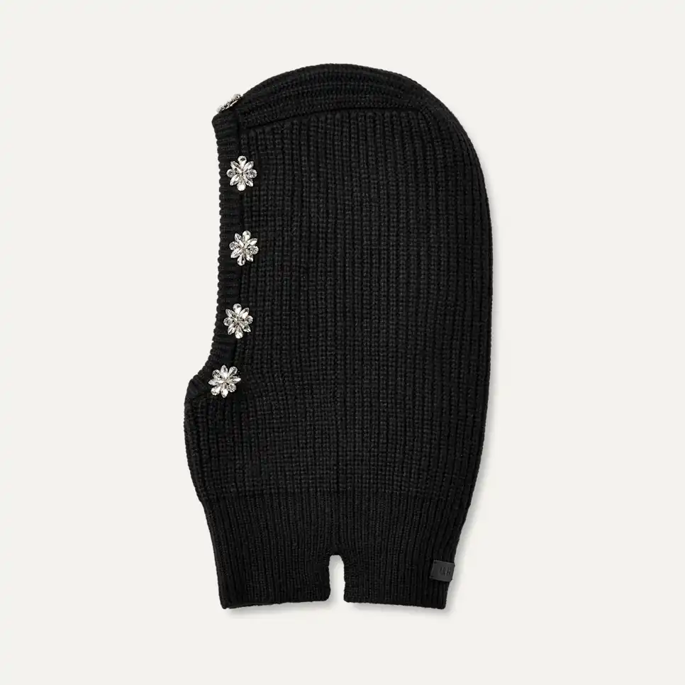 Women's Embellished Knit Balaclava