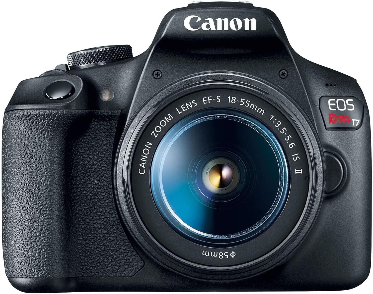 EOS Rebel T7 DSLR Camera | 2 Lens Kit with EF-S 18-55mm + EF-S 55-250mm f/4-5.6 is STM Lens, Black