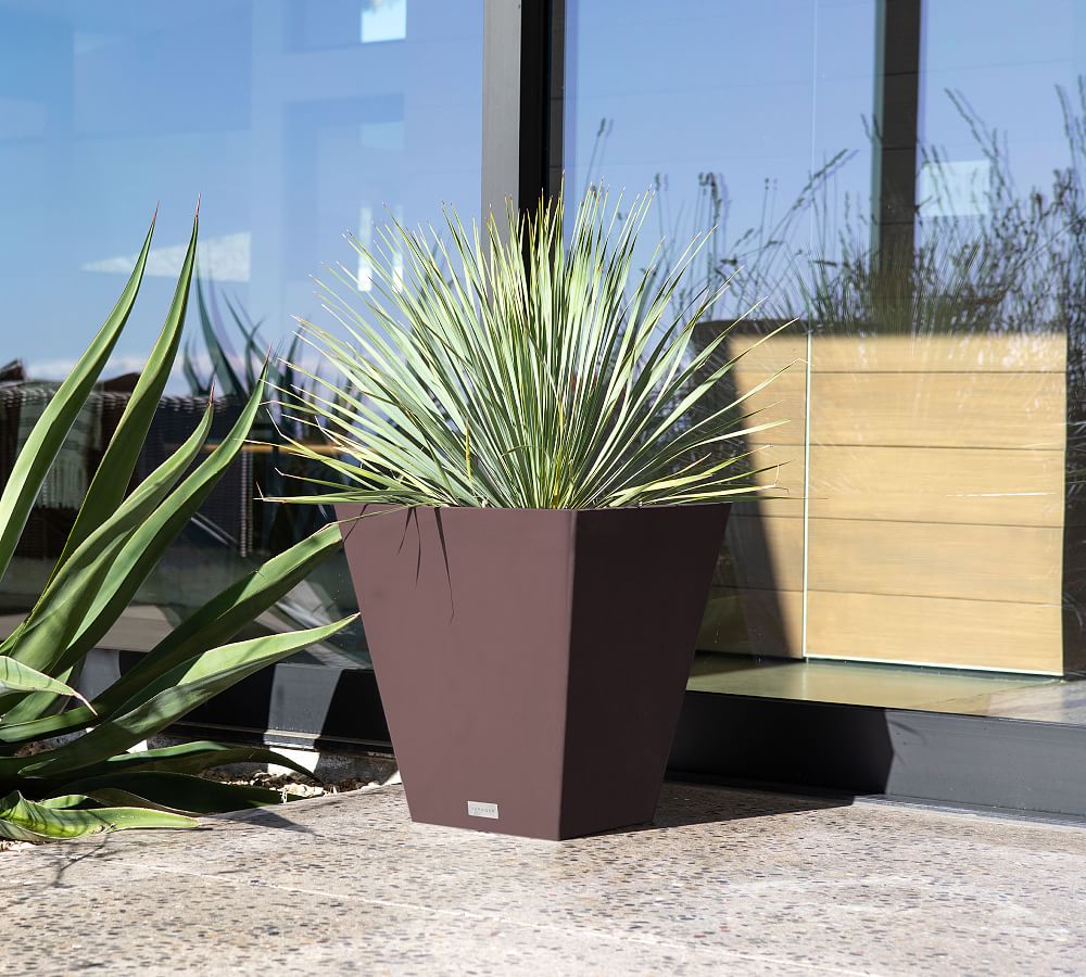 All Weather Eco Hevea Tapered Cube Short Outdoor Planters